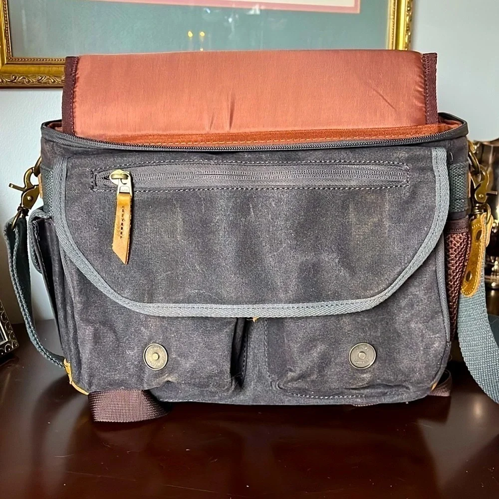 Brand New Retro Camera Bag Photography Canvas Shoulder Sling Case Vintage Gray